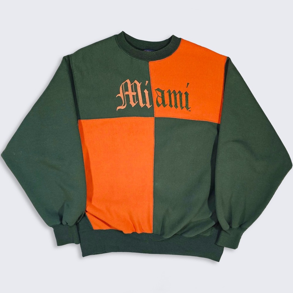 Miami Hurricanes Vintage 90s Old English Crewneck Sweatshirt